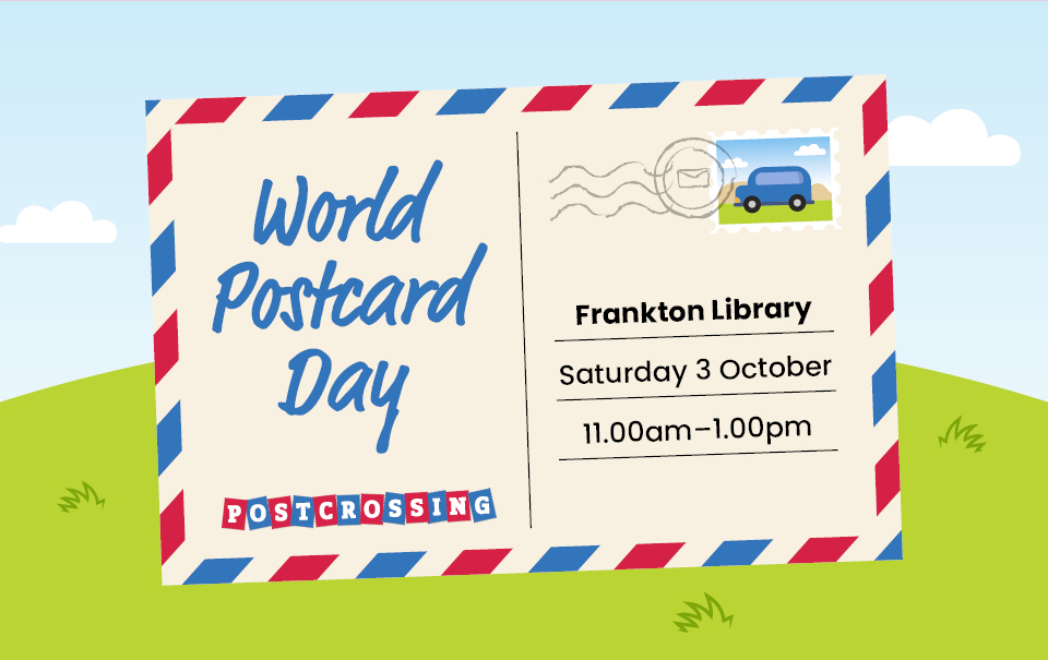 QLDC Libraries World Postcard Day Website Tile Sep26